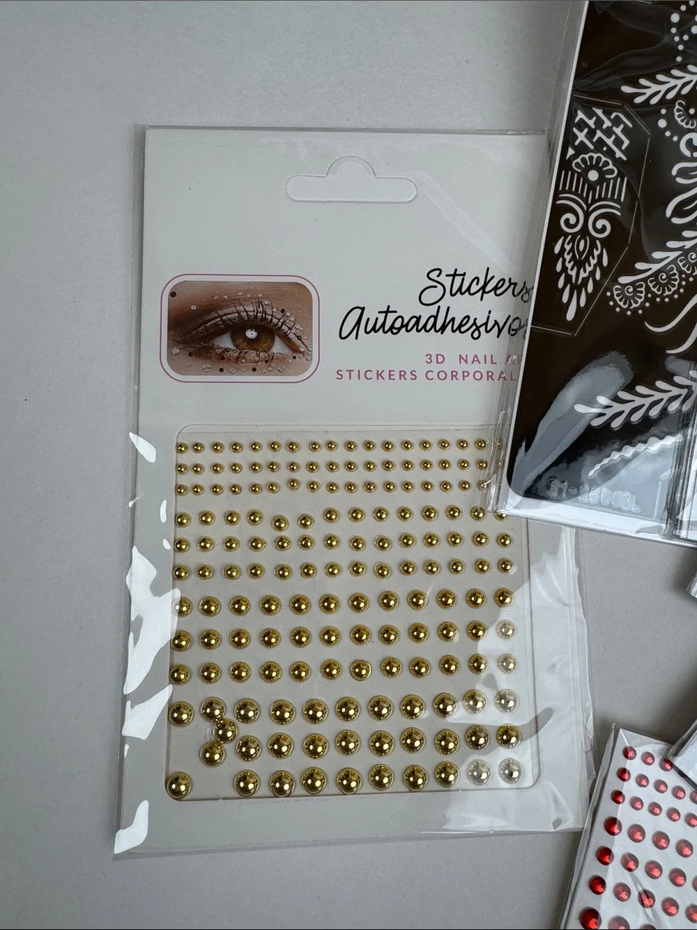 Temporary Tattoo Kit - Red and Gold Henna Style